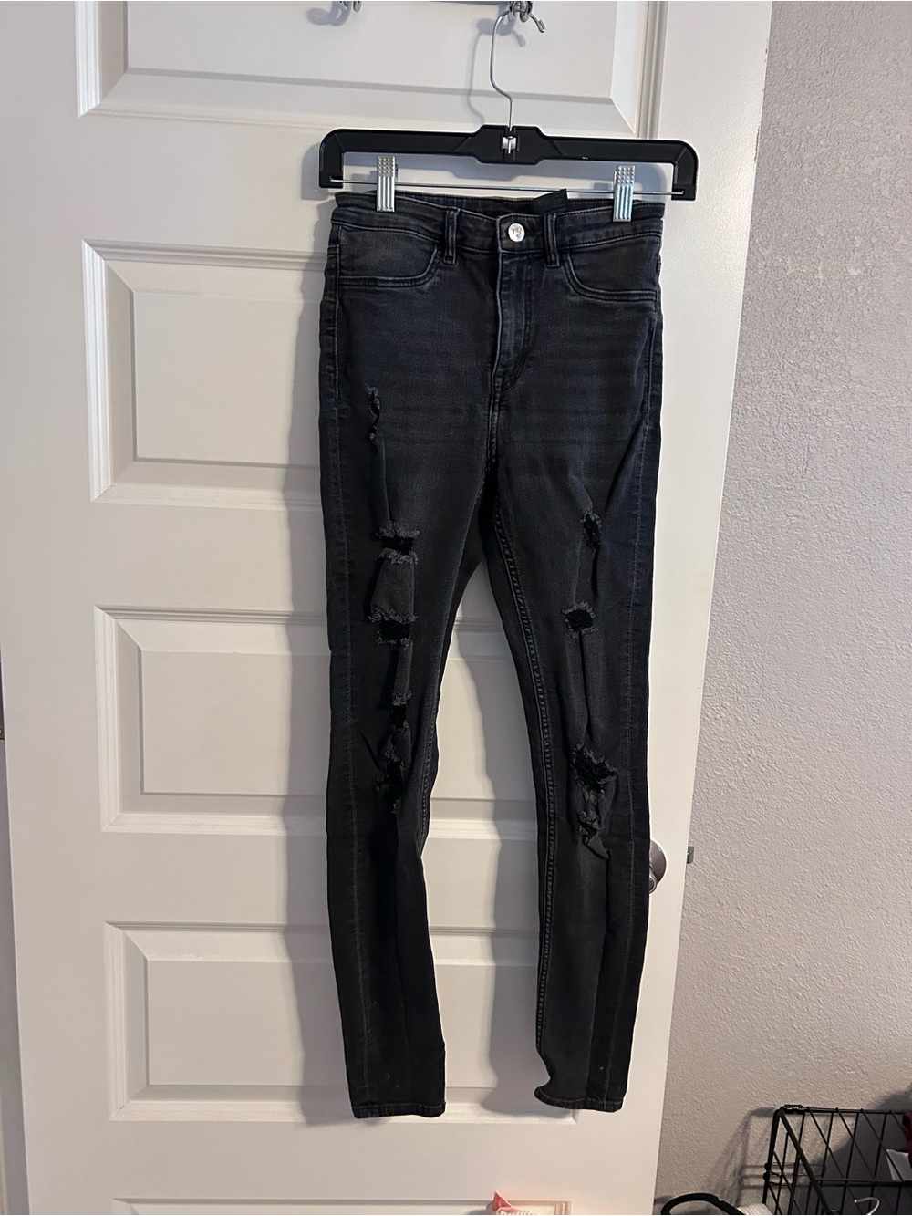 Black Ripped High-Rise Women's Jeans